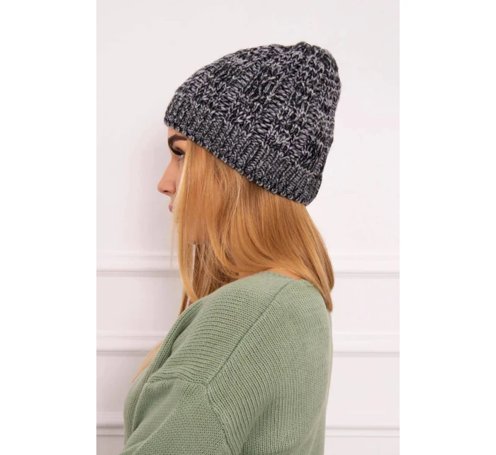 Fleecová čiapka Melisa K241 sivá+čierna