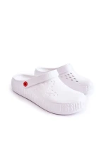 Męskie Lekkie Klapki Big Star II175003 Białe