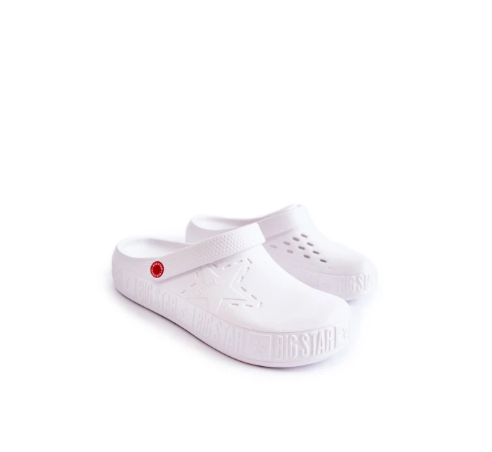 Męskie Lekkie Klapki Big Star II175003 Białe
