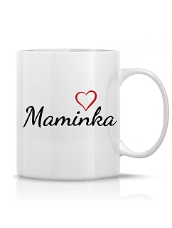 MAMINKA - klasický biely keramický hrnček 300 ml