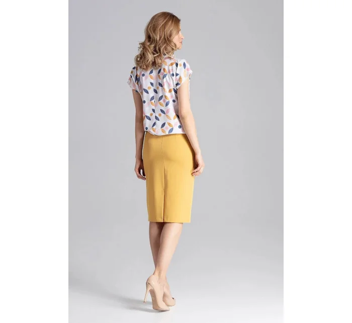 Dámská klasická sukně M658 hořčicová - Figl