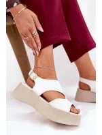Dámske sandále na platforme 5227 Ecru s béžovou - Ideálna obuv Dámske sandále na platforme 5227 Ecru s béžovou - Ideálna obuv
