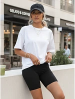 Dámske cyklistické šortky s vysokým pásom čierne FashionStreet SY0573 Dámske cyklistické šortky s vysokým pásom čierne FashionStreet SY0573
