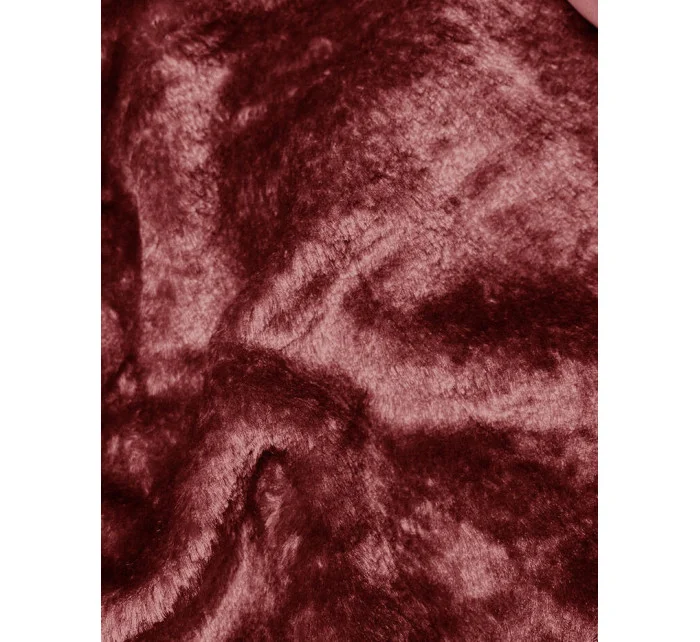 Dlouhá červená dámská zimní bunda model 21246573 - MELYA MELODY