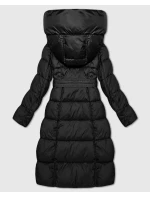 Dlhá hrubá zimná bunda s prúžkom Minority Black (P3-6033-1)