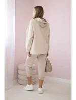 Punto Milano Zimný set mikina + nohavice béžová