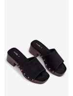 Dámské sandály na s zlatými přezkami Černé model 21951383 - Boto