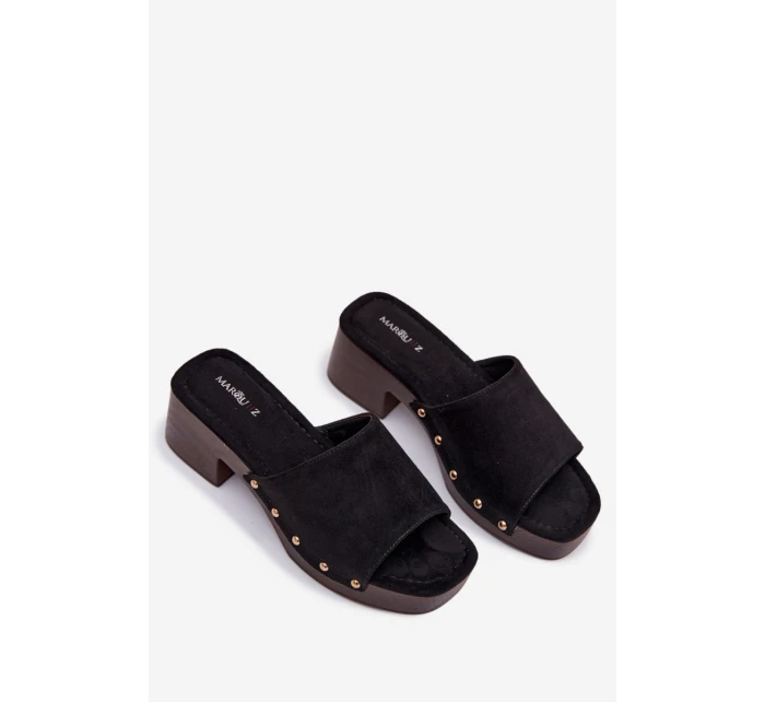 Dámské sandály na s zlatými přezkami Černé model 21951383 - Boto