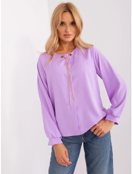 Bluzka EM BZ model 18955282 jasny fioletowy - FPrice Bluzka EM BZ model 18955282 jasny fioletowy - FPrice