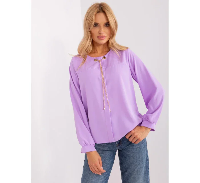 Bluzka EM BZ model 18955282 jasny fioletowy - FPrice Bluzka EM BZ model 18955282 jasny fioletowy - FPrice