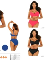 Dámske dvojdielne plavky S995G7 2d Alicante 4 tmavo ružová - Self