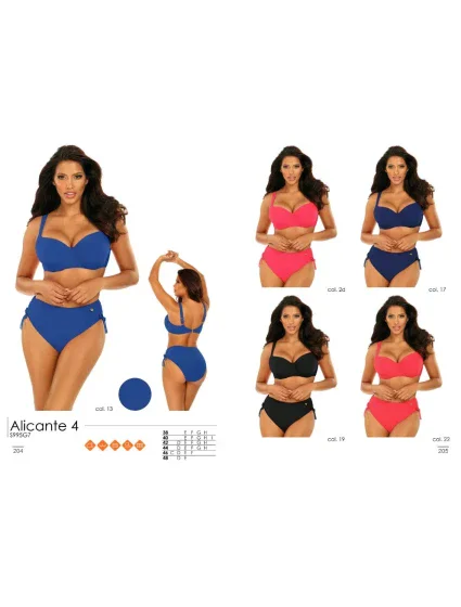 Dámske dvojdielne plavky S995G7 2d Alicante 4 tmavo ružová - Self Dámske dvojdielne plavky S995G7 2d Alicante 4 tmavo ružová - Self