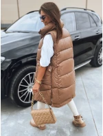 Dámská prošívaná vesta camel Dstreet model 21965444 - FashionStreet