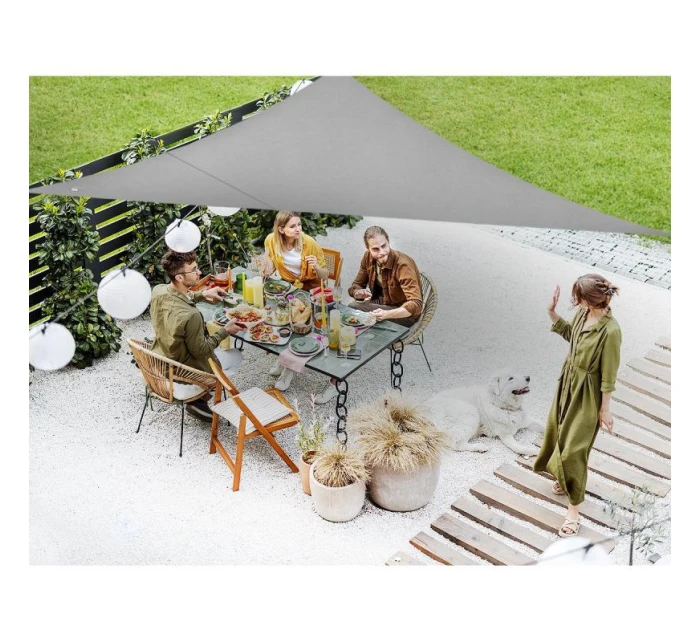 ZÁHRADNÝ SLNEČNÍK TROJUHOLNÍK 3X3X3M SIVÝ ZÁHRADNÝ SLNEČNÍK TROJUHOLNÍK 3X3X3M SIVÝ