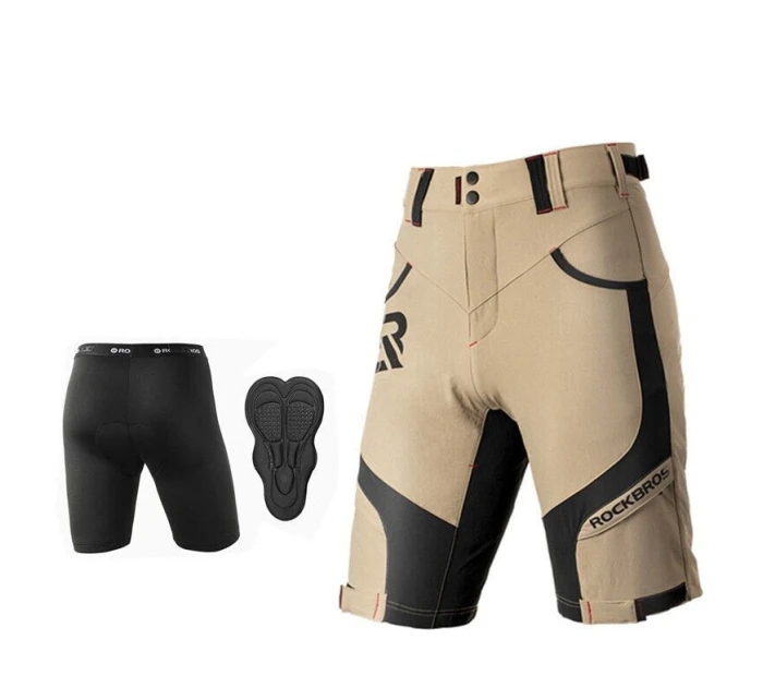 Pánske cyklistické šortky Rockbros 2v1 XL