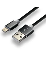 Napájací kábel everActive CBS-1IB (USB - Lightning ; 1 m; farba čierna)