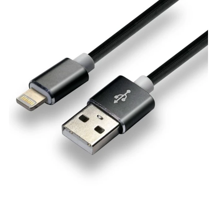 Napájací kábel everActive CBS-1IB (USB - Lightning ; 1 m; farba čierna)
