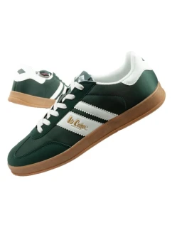 buty sportowe sneakersy męskie modne wygodne model 22002237 zielone - Lee Cooper