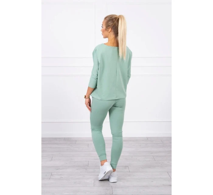 Sada s potiskem Queen tmavě mátová Sada s potiskem Queen tmavě mátová