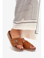 Dámské Pantofle Na Platformě S Přezkou A Camel model 21689943 - Boto