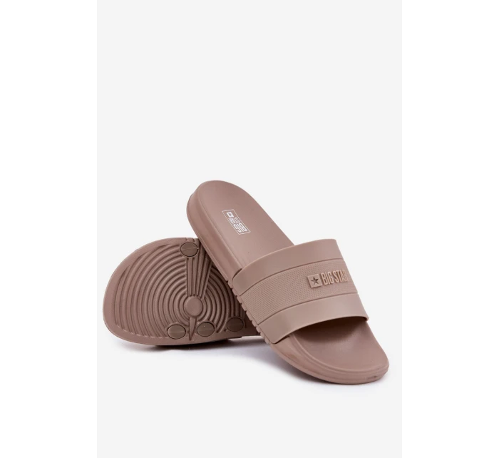 Klapki Męskie Big Star RR174A048 Beżowe