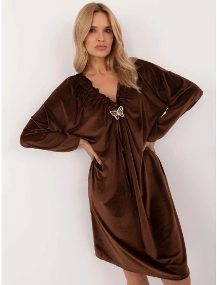 Šaty DHJ SK model 20546691 hnědé - FPrice