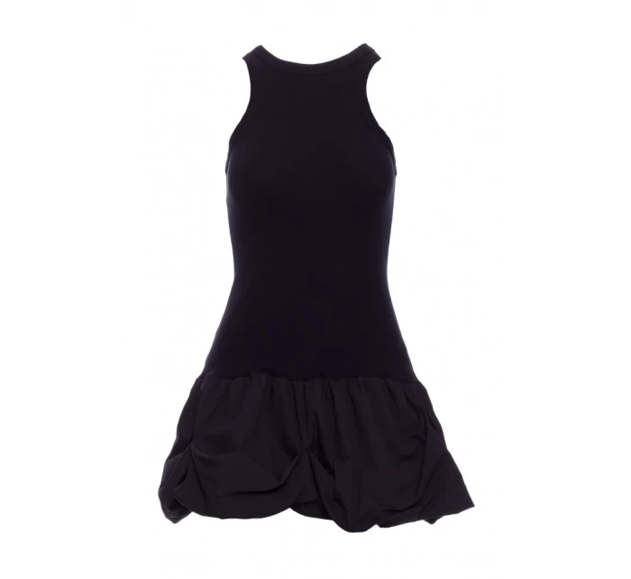 M863 Šaty Bubble hem racer - čierne