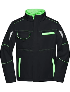 JN Pracovní letní softshellová bunda Color 02.0 black/lime green model 22492293 - Daiber