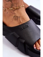 Lekkie Damskie Piankowe Klapki Big Star LL274594 Czarne