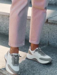 Dámske semišové tenisky na platforme Big Star HI-POLY SYSTEM - béžové