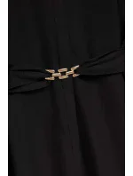 Dámské košilové šaty s páskem model 20567635 Černá - FPrice