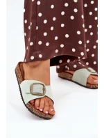 Dámské pantofle  Zelená s hnědou model 21915161 - Inello