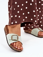 Dámske papuče WD299 Zelená s hnedou - Lavie