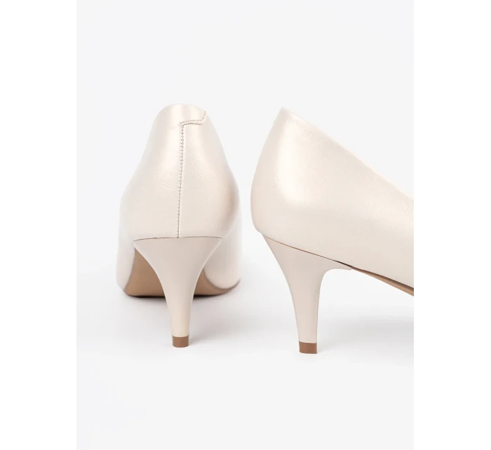 Zajímavé lodičky Jasnobeżowy dámské na jehlovém podpatku Zajímavé lodičky Jasnobeżowy dámské na jehlovém podpatku