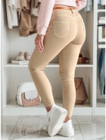 Dámské džínové kalhoty s páskem ve světle hnědé barvě Dstreet model 21985286 - FashionStreet