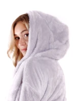Dámsky župan Lilly extra s kapucňou 3/4 jedna veľkosť 3320 svetlo šedá - Vestis