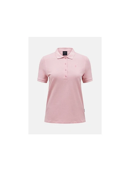 Dámské tričko PEAK PERFORMANCE W Classic Cotton Polo, růžová barva Dámské tričko PEAK PERFORMANCE W Classic Cotton Polo, růžová barva