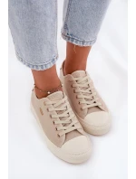 Dámské plátěné tenisky Big Star – béžové