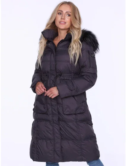 Dámsky kabát Coat BLH220027FXR tmavošedý -. PERSO