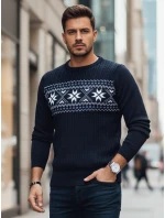 Pánsky tmavomodrý sveter FashionStreet WX2277