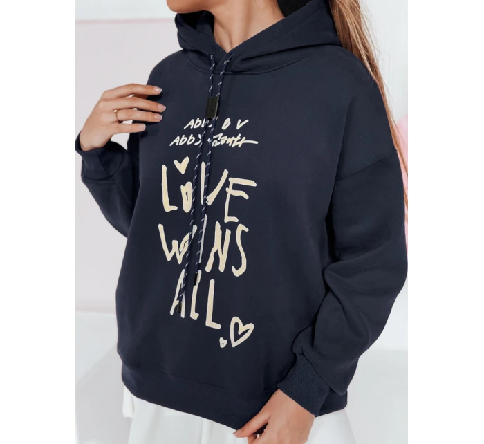 Dámska nadrozmerná mikina LOVEWILL navy blue FashionStreet BY1467