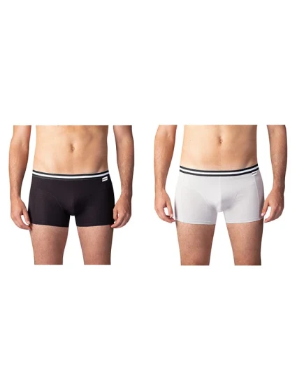 Dvojité balenie bavlnených boxeriek COTTON STRETCH BOXER 2x - BELLINDA - čierne