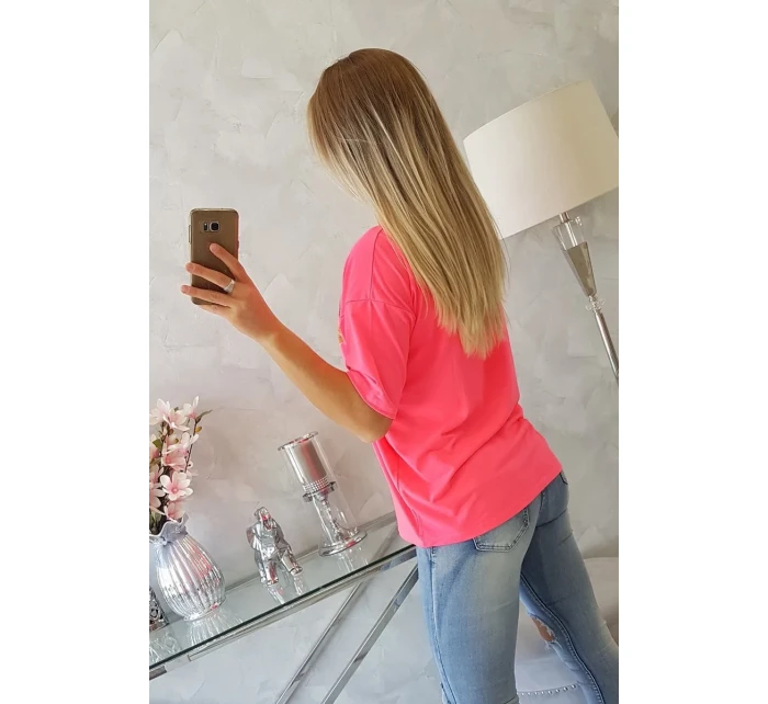 Halenka s potiskem Magic pink neon Halenka s potiskem Magic pink neon