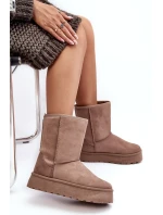 Dámské zimní boty s tmavě béžové model 21635529 - Boto Dámské zimní boty s tmavě béžové model 21635529 - Boto