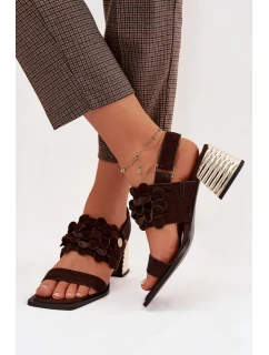 Sandále na podpätku model 225347 Vykročte štýlovo