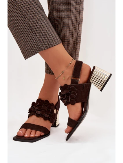 Sandále na podpätku model 225347 Vykročte štýlovo