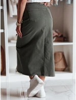 Džínová maxi sukně s rozparkem zelená Dstreet model 21985864 - FashionStreet