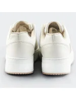 Bielo-béžové dámske športové šnurovacie topánky (S070)