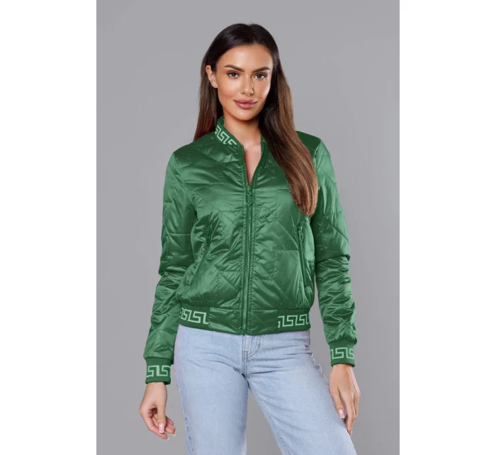 Zelená dámská bunda typu "bomber" model 18035466 - S'WEST