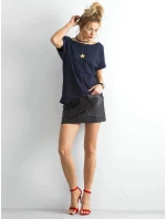 Tshirt basic z dekoltem z Feel Good granatowy model 21266681 - Factory Price Tshirt basic z dekoltem z Feel Good granatowy model 21266681 - Factory Price